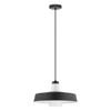 Eglo 1x60w Pendant W/ A Black & White Finish & White Glass - 96803A