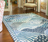 Madcap Cottage Under A Loggia UND-1 Blue Hand Hooked Area Rugs