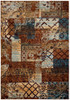 Rizzy Home Bellevue BV3698 Patchwork Power Loomed Double Pointed Designs Area Rugs