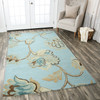 Rizzy Home Dimensions DI1615 Floral Hand Tufted Area Rugs