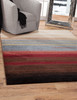 Abacasa Ava 2307 Machine Woven Contemporary Abacasa Ava Serenity Beige, Blue, Red, And Multi Area Rug - 5 X 8 Rectangle Area Rug