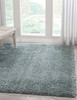 Abacasa Cozy Shag 2915 Machine Woven Teal Area Rugs