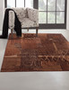 Abacasa Sonoma 7033 Machine-woven Rust, Brown, Golds Area Rugs