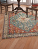 Abacasa Sonoma 7068 Machine-woven Aqua, Celadon, Rust, Tan Area Rugs