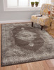 Abacasa Sonoma 7238 Machine-woven Chocolate, Silver Area Rugs