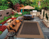 Couristan Recife Checkered Field Black/cocoa Indoor/outdoor Area Rugs