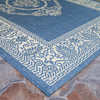 Couristan Recife Antique Medallion Champagne/blue Indoor/outdoor Area Rugs