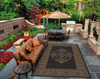 Couristan Recife Antique Medallion Black/cocoa Indoor/outdoor Area Rugs