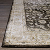 Couristan Zahara Floral Emblem Black/oatmeal Indoor Area Rugs