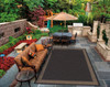 Couristan Recife Wicker Stitch Black/cocoa Indoor/outdoor Area Rugs