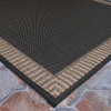 Couristan Recife Wicker Stitch Black/cocoa Indoor/outdoor Area Rugs