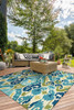 Couristan Covington Delfina Azure/lemon Indoor/outdoor Area Rugs