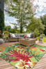 Couristan Covington Painted Fern Fern/red Indoor/outdoor Area Rugs