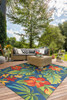 Couristan Covington Tropical Orchid Azure/forest Green/red Indoor/outdoor Area Rugs