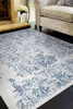 Couristan Calinda Grand Damask Steel Blue/ivory Indoor Area Rugs