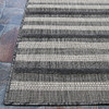 Couristan Veranda Havasu Stripe Grey/coal Indoor/outdoor Area Rugs