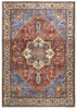 Feizy 39AHFBLU Percy Machine Made Rust / Blue Area Rugs