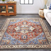 Feizy 39AHFBLU Percy Machine Made Rust / Blue Area Rugs