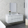 Fresca Formosa 54" Wall Hung Modern Bathroom Cabinet W/ Top & Sink In Rustic White - FCB31-123012RWH-CWH-U