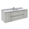 Fresca Formosa 60" Wall Hung Single Sink Modern Bathroom Cabinet W/ Top & Sink In Ash - FCB31-123612ASH-CWH-U