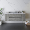 Fresca Formosa 60" Wall Hung Single Sink Modern Bathroom Cabinet W/ Top & Sink In Ash - FCB31-123612ASH-CWH-U