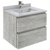 Fresca Formosa 24" Wall Hung Modern Bathroom Cabinet W/ Top & Sink In Ash - FCB3124ASH-CWH-U
