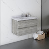 Fresca Formosa 30" Wall Hung Modern Bathroom Cabinet W/ Top & Sink In Ash - FCB3130ASH-CWH-U