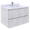 Fresca Formosa 29" Wall Hung Modern Bathroom Cabinet In Rustic White - FCB3130RWH
