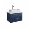 Fresca Lucera 24" Royal Blue Wall Hung Modern Bathroom Cabinet W/ Top & Vessel Sink - FCB6124RBL-VSL-CWH-V