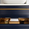 Fresca Lucera 24" Royal Blue Wall Hung Modern Bathroom Cabinet W/ Top & Vessel Sink - FCB6124RBL-VSL-CWH-V
