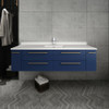 Fresca Lucera 60" Royal Blue Wall Hung Modern Bathroom Cabinet W/ Top & Single Undermount Sink - FCB6160RBL-UNS-CWH-U