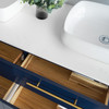 Fresca Lucera 72" Royal Blue Wall Hung Modern Bathroom Cabinet W/ Top & Double Vessel Sinks - FCB6172RBL-VSL-D-CWH-V