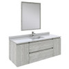 Fresca Formosa 54" Wall Hung Modern Bathroom Vanity W/ Mirror In Ash - FVN31-123012ASH