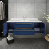 Fresca Lucera 48" Royal Blue Wall Hung Undermount Sink Modern Bathroom Vanity W/ Medicine Cabinet - FVN6148RBL-UNS