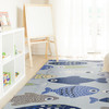 KAS Rugs Sonesta 2010 Lt Blue Sea Of Fish Hand-hooked Area Rugs