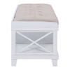 Wyndcliff White Upholstered Storage Bench