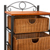Iron/wicker Five Drawer Unit