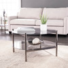 Glendwald Round Cocktail Table W/ Glass Top