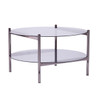 Glendwald Round Cocktail Table W/ Glass Top
