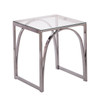 Stevenly Square Glass-top End Table