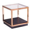 Lexina Glass-top End Table