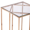 Nicholance Contemporary End Table W/ Glass Top