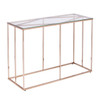 Nicholance Contemporary Glass-top Console Table