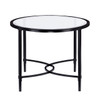 Quinton Metal/glass Oval Cocktail Table - Black
