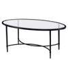 Quinton Metal/glass Oval Cocktail Table - Black