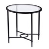 Quinton Metal/glass Oval Side Table