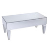 Darien Contemporary Mirrored Rectangular Cocktail Table