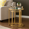 Evelyn Glam Nesting Side Table 2pc Set – Gold