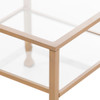 Jaymes Gold Metal And Glass Bunching Cocktail Table