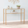 Jaymes Gold Metal And Glass Console Table